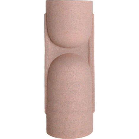 Cache pot contemporain rose en polyresine design élégant pour plante - Rose poudré contemporain