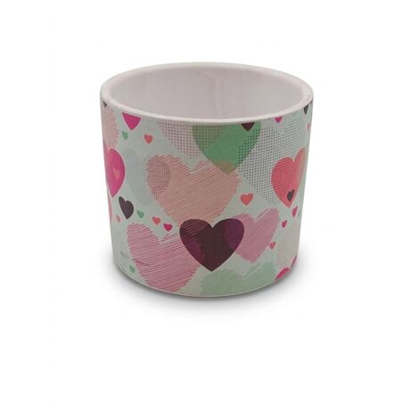 CACHE-POT-CYLINDRIQUE-MOTIFS-COEURS-D12-H10.5CM-AVEC-PATINS-DE-PROTECTION-VOIR-PHOTOS