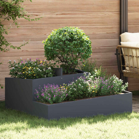 Cache-pot de jardin Anthracite 100 x 100 x 50 cm vidaXL