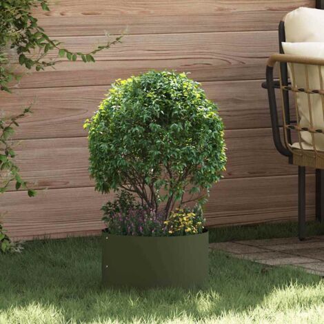Cache-pot de jardin Vert olive 30 x 30 x 20 cm vidaXL