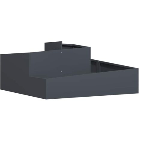 Cache-pot de jardin，Jardinière，Bac à fleurs Anthracite 100 x 100 x 50 cm Acier CFW21176