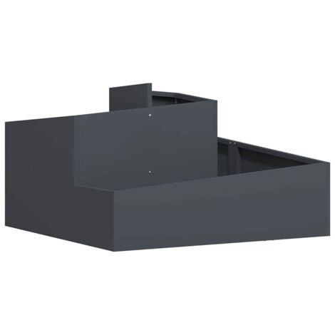 Cache-pot de jardin，Jardinière，Bac à fleurs Anthracite 80 x 80 x 50 cm CFW49971
