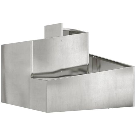 Cache-pot de jardin,Jardinière,Bac à fleurs Argent 60 x 60 x 50 cm Acier galvanisé CFW71528
