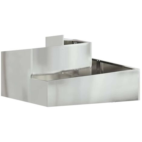 Cache-pot de jardin,Jardinière,Bac à fleurs Argent 80 x 80 x 50 cm Acier galvanisé CFW63083
