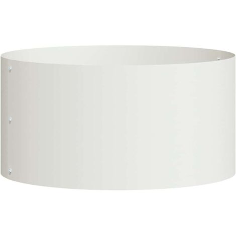 Cache-pot de jardin，Jardinière，Bac à fleurs Blanc 40 x 40 x 20 cm Acier CFW70435