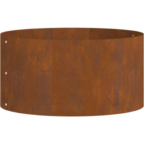Cache-pot de jardin，Jardinière，Bac à fleurs Marron 40 x 40 x 20 cm Acier cuivré CFW83942