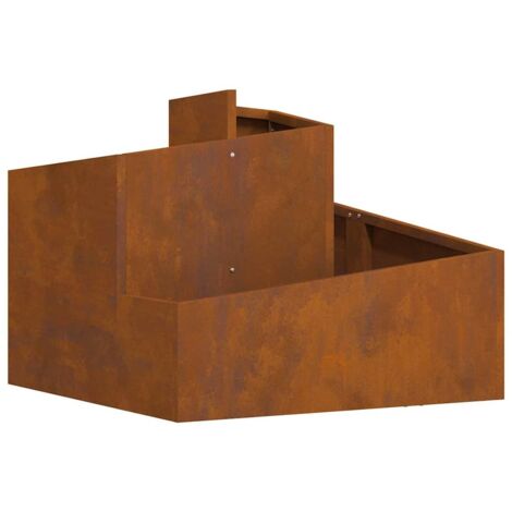 Cache-pot de jardin，Jardinière，Bac à fleurs Marron 60 x 60 x 50 cm CFW83346