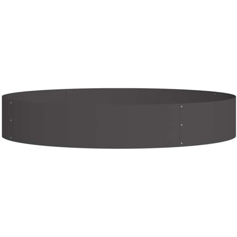 Cache-pot de jardin，Jardinière，Bac à fleurs Noir 120 x 120 x 20 cm Acier CFW31024