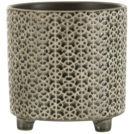 Cache-Pot Déco en Céramique "Minada" 16cm Gris