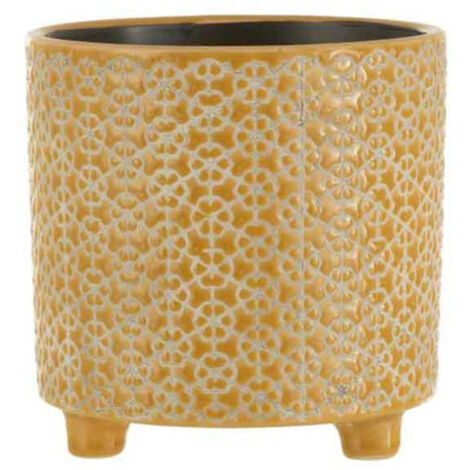 Cache-Pot Déco en Céramique "Minada" 16cm Ocre
