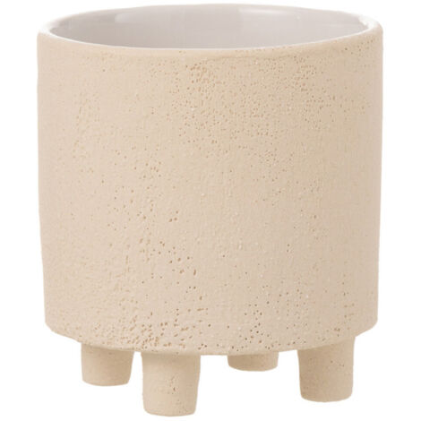 Cache-Pot Déco en Céramique "Sable" 16cm Beige