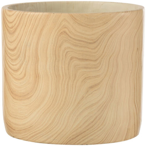Cache-Pot Déco en Ciment "Forêt" 21cm Beige