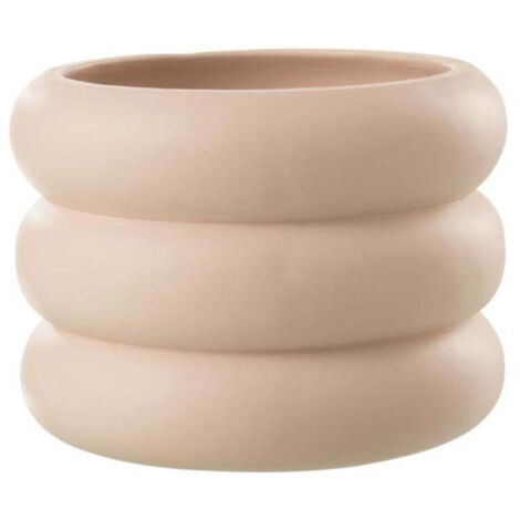 Cache-Pot Déco en Ciment "Ring" 22cm Beige