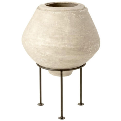 Cache-Pot Déco sur Pied "Chad" 55cm Blanc