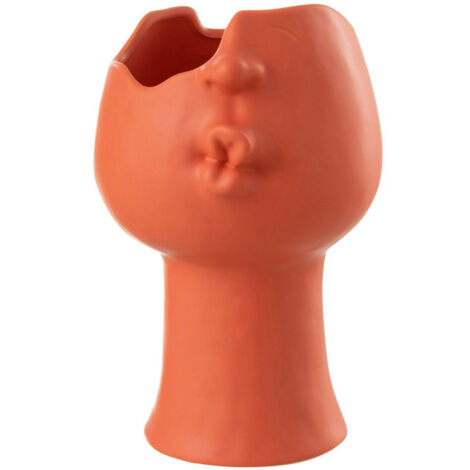 Cache-Pot Déco Visage "Enya" 30cm Terracotta