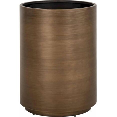 Cache pot design en fer finition or brossé pour intérieur élégant - or brossé élégant