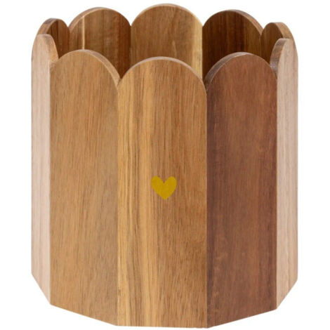 Cache-Pot Design Pétales "The Floral" 18cm Marron
