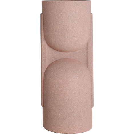 Cache pot design rose contemporain en polyresine pour plante d'intérieur - Rose poudré contemporain