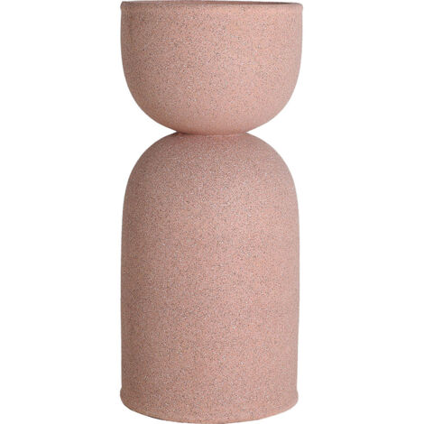 Cache pot design rose en polyresine pour une touche contemporaine - Rose poudré contemporain