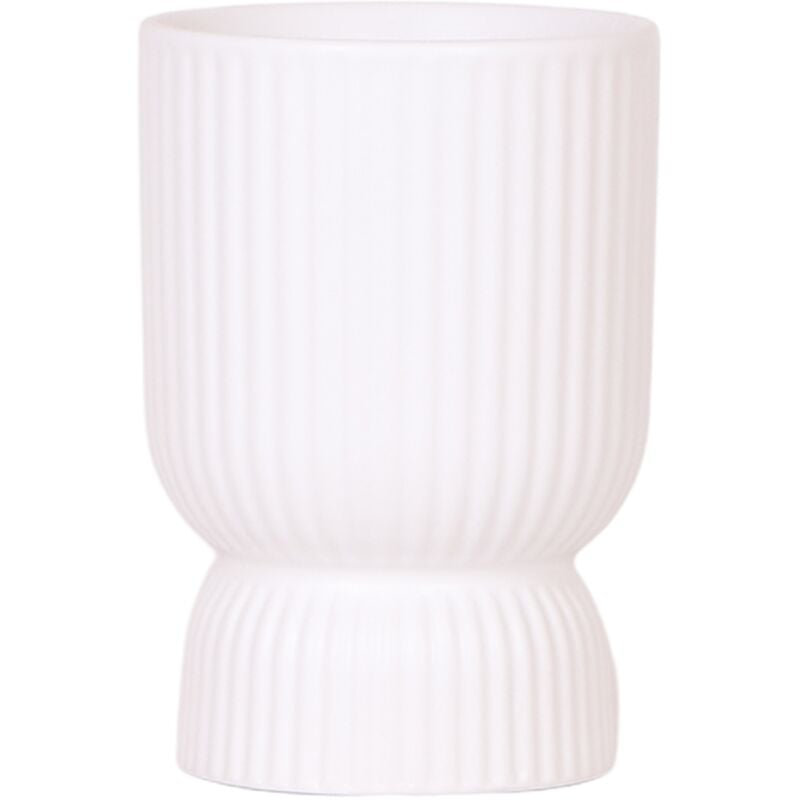Exotenherz - Cache-pot Diabolo - forme classique - couleurs pastel délicates - blanc - adapté aux pots de 12cm