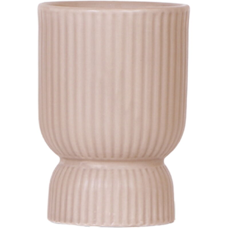 Cache-pot Diabolo - forme classique - couleurs pastel délicates - sable - marron clair - adapté aux pots de 9cm