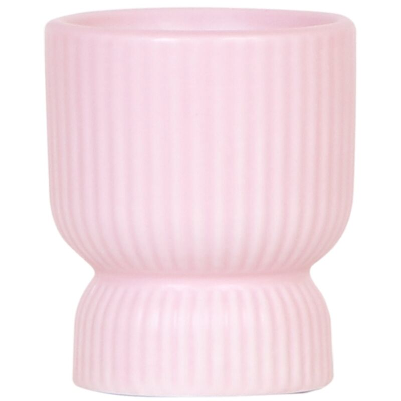 Cache-pot Diabolo - forme classique - couleurs pastels délicates - rose - adapté aux pots de 6cm