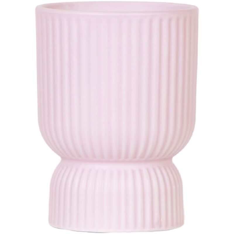 Cache-pot Diabolo - forme classique - couleurs pastel délicates - rose - adapté aux pots de 12cm