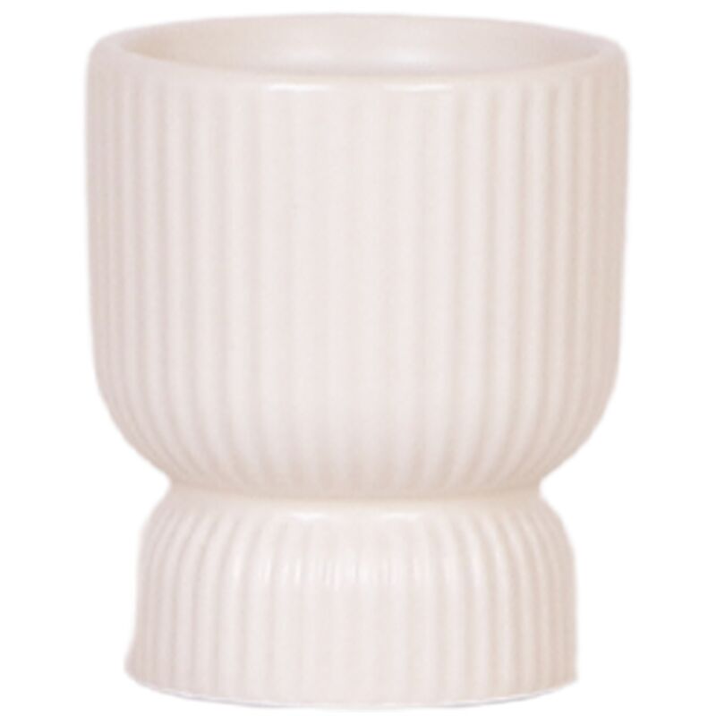 Exotenherz - Cache-pot Diabolo - forme classique - couleurs pastel délicates - travertin-crème - adapté aux pots de 6 cm