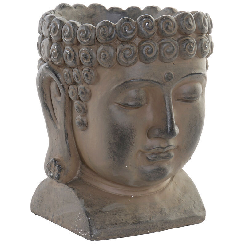 Dkd Home Decor - Pot de fleurs 26 x 25 x 25 x 30 cm fibre de verre buddha