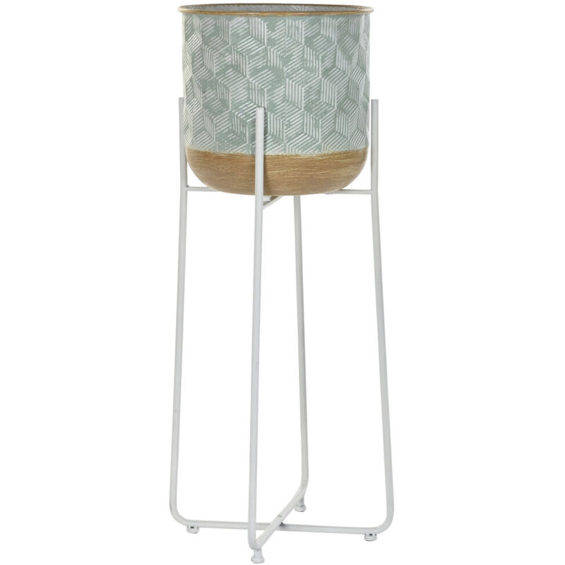 Support Pot Fleurs Métal 35X35X91 Bicolore