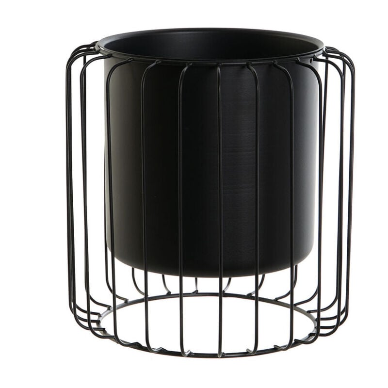 Jardinière Dkd Home Decor métal noir 26 x 26 x 26 cm