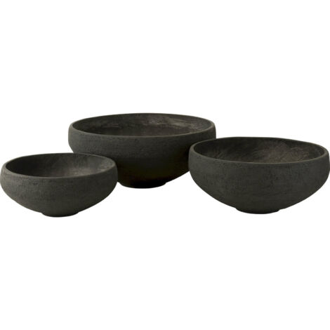 Cache pot en argile noir finition artisanale pour intérieur élégant - Noir argile profond artisanal