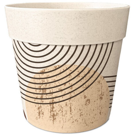 Cache-pot en bambou motif graphique 8 cm