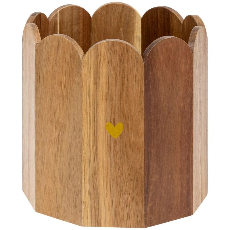 Cache pot pétale The floral D18cm marron Atmosphera créateur d'intérieur