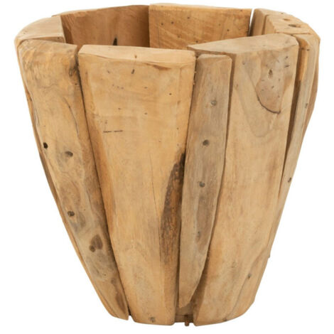 Cache-Pot en Bois "Jack Teck" 30cm Naturel