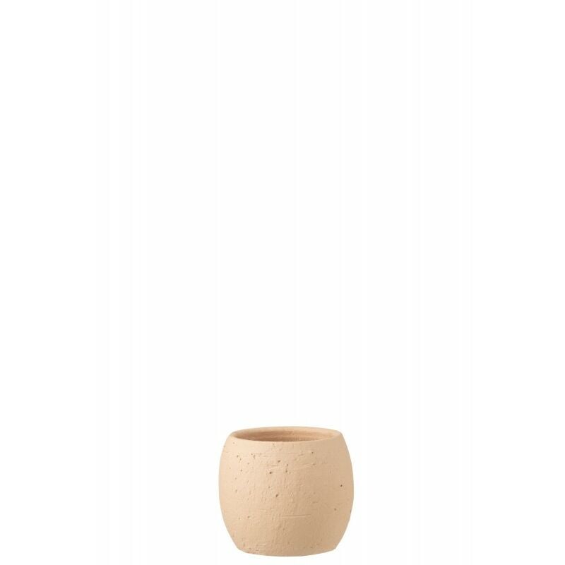 Jolipa - Cache pot en céramique beige 16x16x14 cm - Beige
