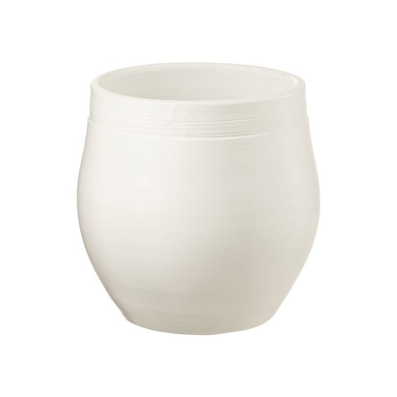 Cache-pot en céramique blanc 29x29x29 cm