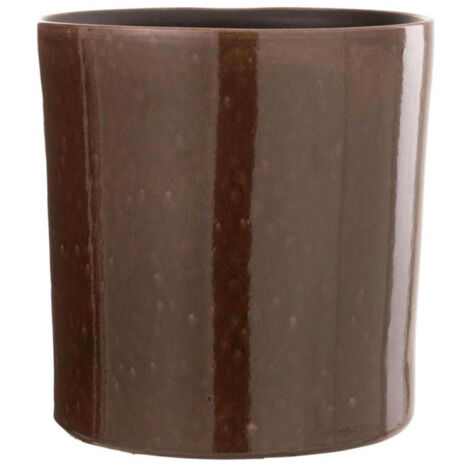 Cache-Pot en Céramique Design "Flek" 25cm Marron