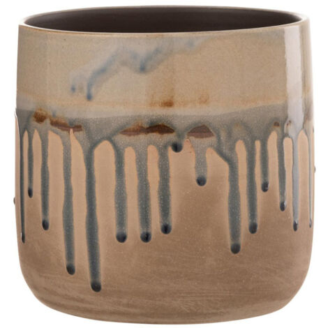 Cache-Pot en Céramique "Droplet" 18cm Beige