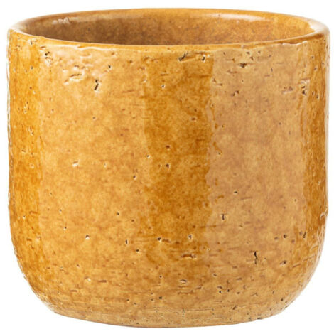 Cache-Pot en Céramique "Leo" 20cm Ocre