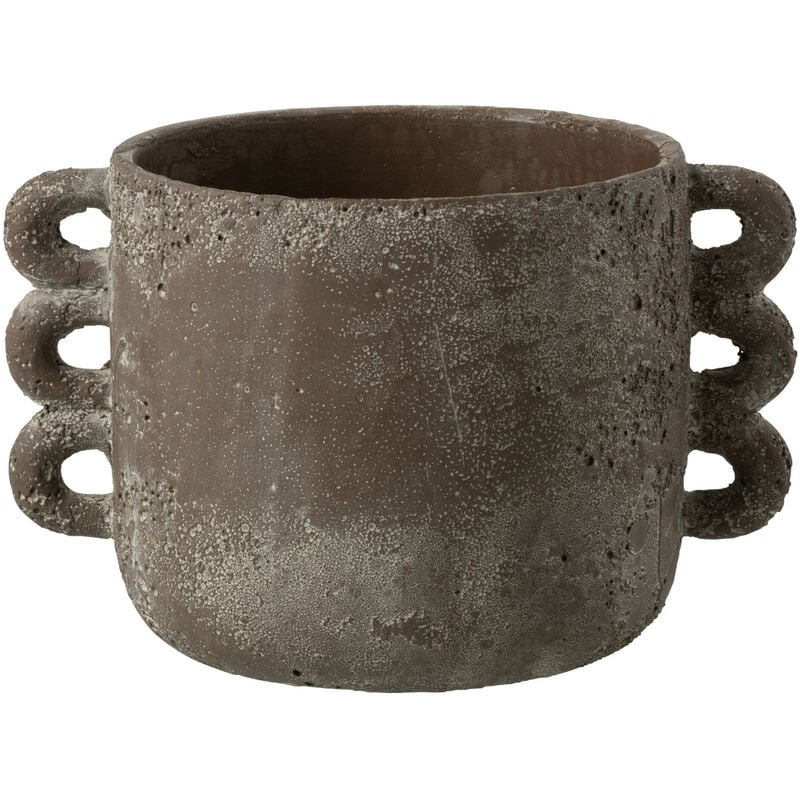 Zen Et Ethnique - Cache-pot en céramique marron