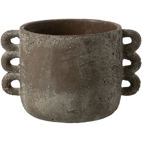 Cache-pot en céramique marron