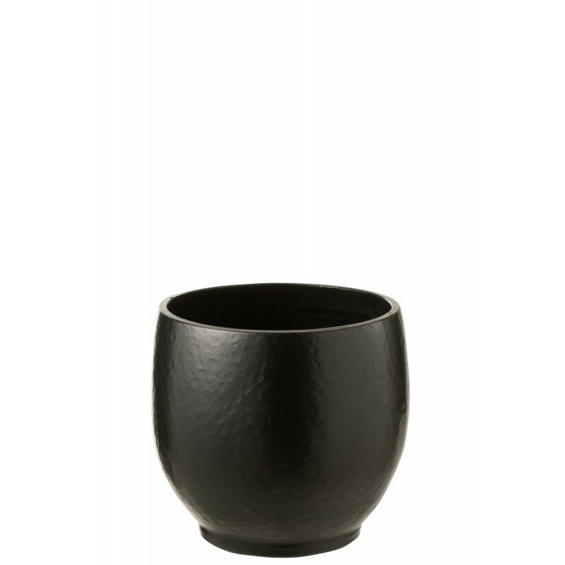 Cache pot en céramique noir 33x33x32 cm - Noir