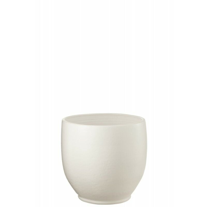 Cache pot en céramique blanc 35x35x34 cm - Blanc