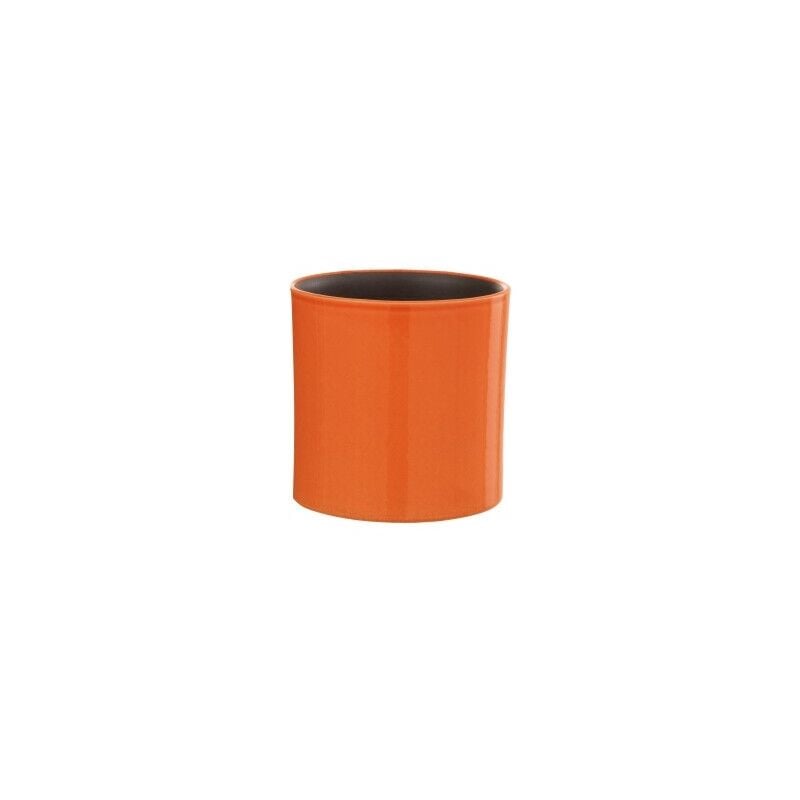 Cache pot en céramique orange 16.5x16.5x16.5 cm - Orange/Rouille