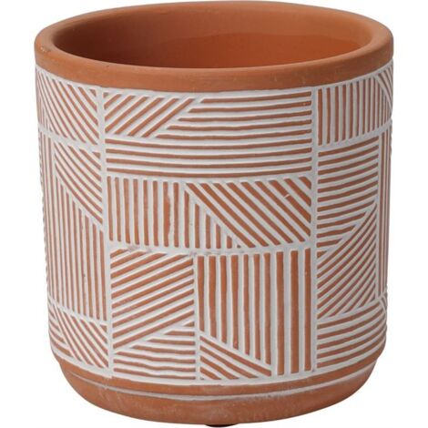Cache-pot en céramique pour pot de fleurs en terre cuite 11 cm