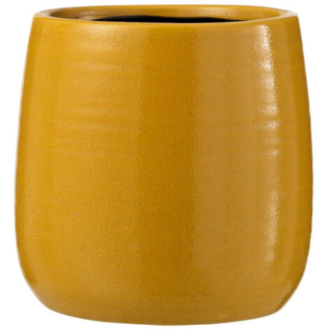Cache-Pot en Céramique "Uni" 16cm Ocre