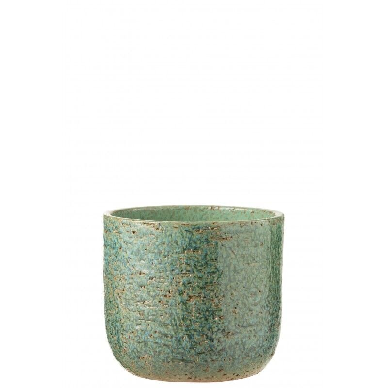 Jolipa - Cache pot en céramique vert 22x22x20 cm - Vert