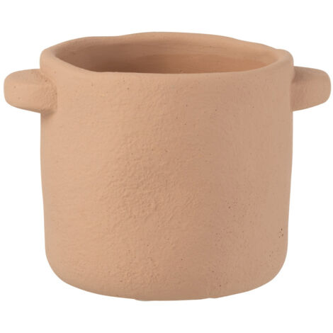 Cache-Pot en ciment marron clair D14H12cm