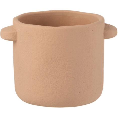 Cache-Pot en ciment marron clair D16H14.5cm